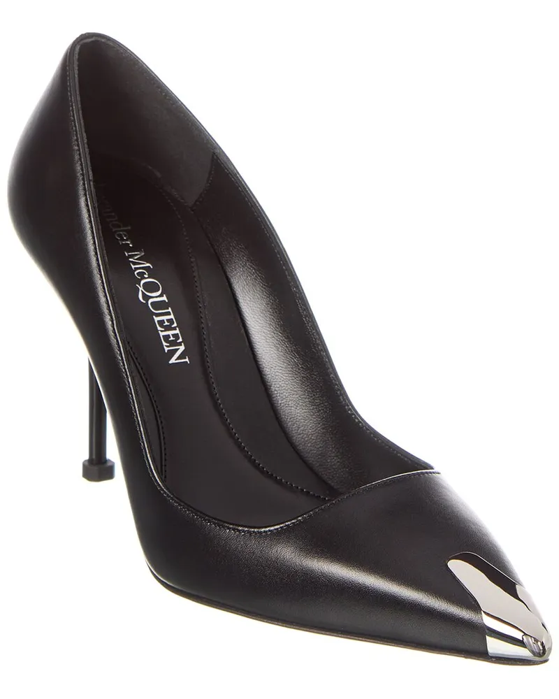 Alexander McQueen Punk Leather Pump Black