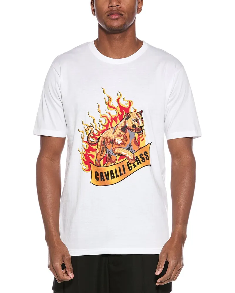 Roberto Cavalli Graphic T-Shirt White