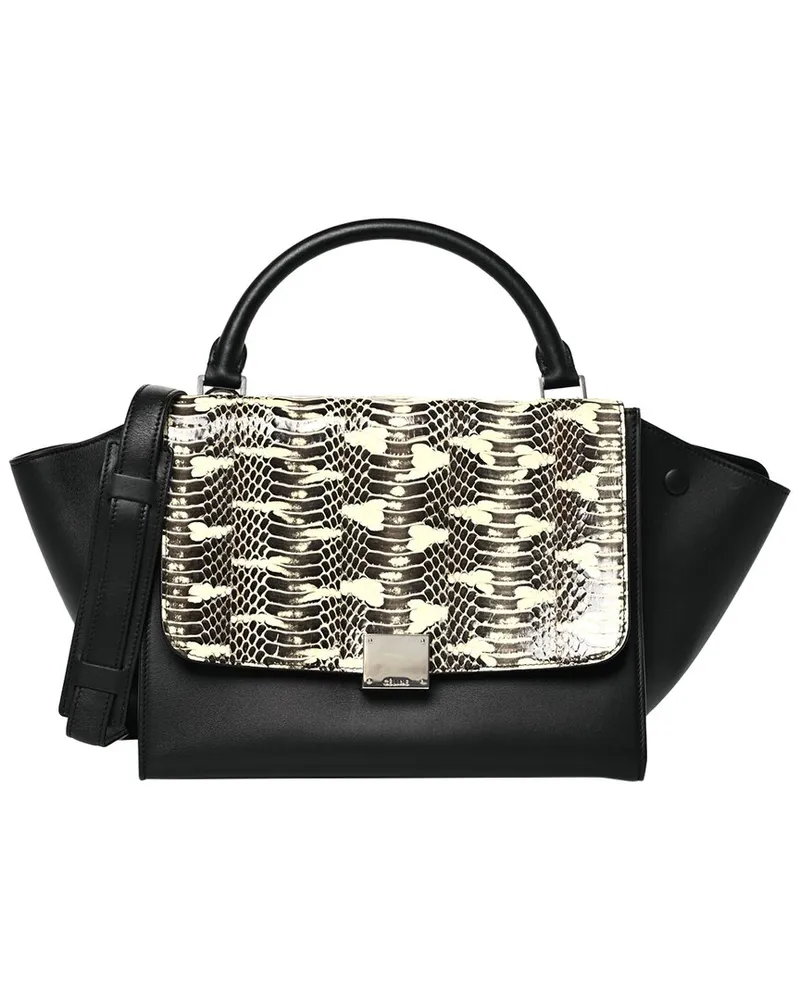 Celine Black White Snakeskin Medium Trapeze (Authentic Pre-Loved Nocolor