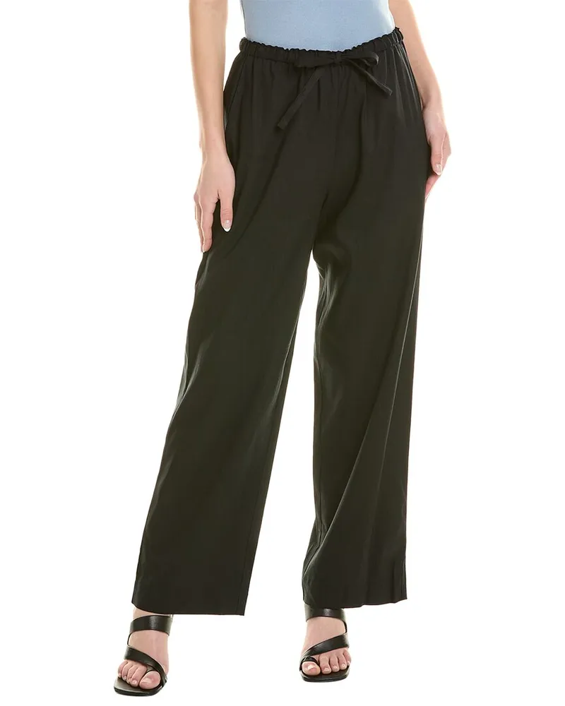 Rebecca Taylor Linen-Blend Pant Black