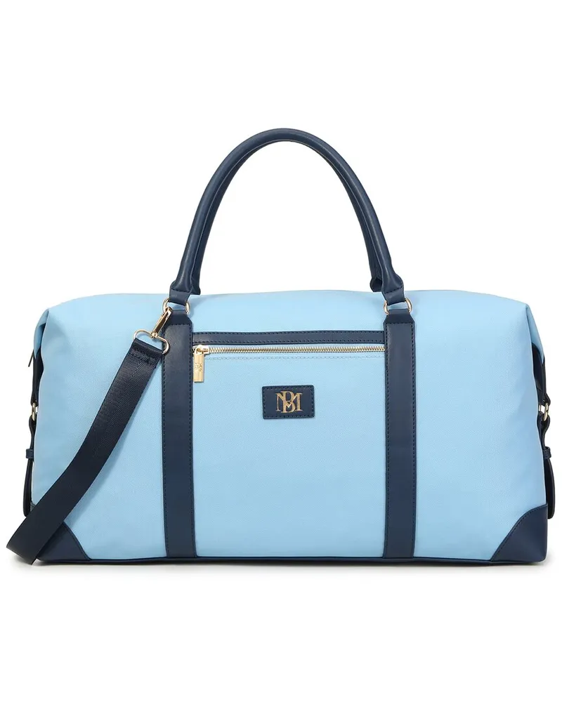 Badgley Mischka Barbara XL Canvas Weekender Tote Blue