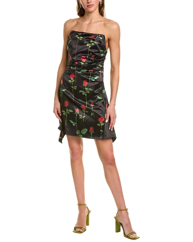Rare London Strapless Mini Dress Black