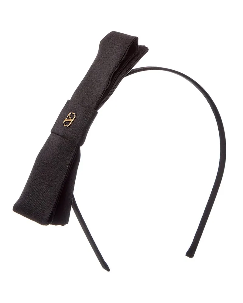 Valentino Garavani Silk Headband Black