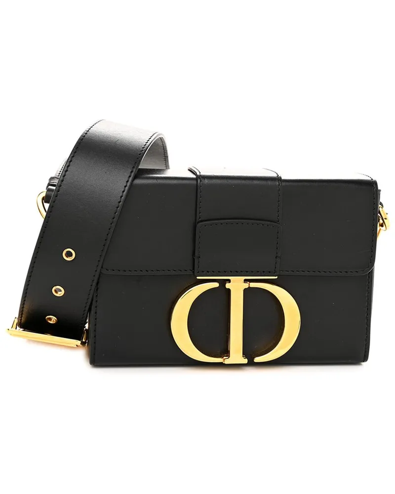 Dior Black Box Calf Leather Box 30 Montaigne Box Bag (Authentic Pre-Loved Nocolor
