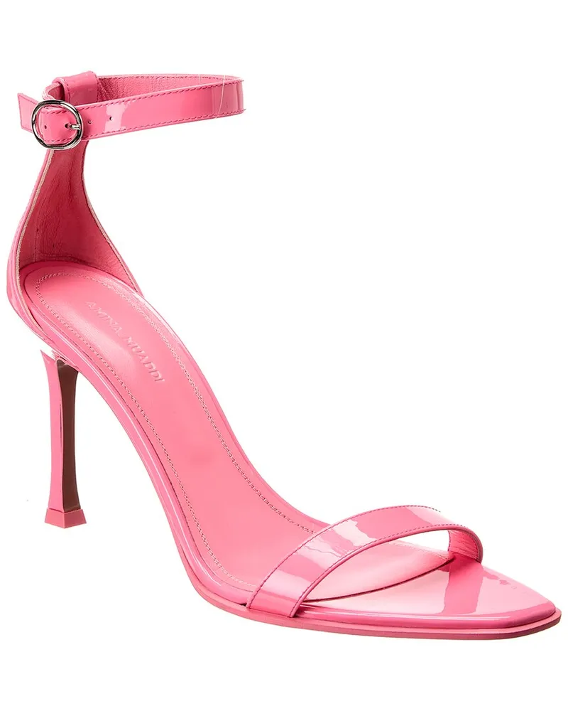 Amina Muaddi Kim Patent Sandal Pink