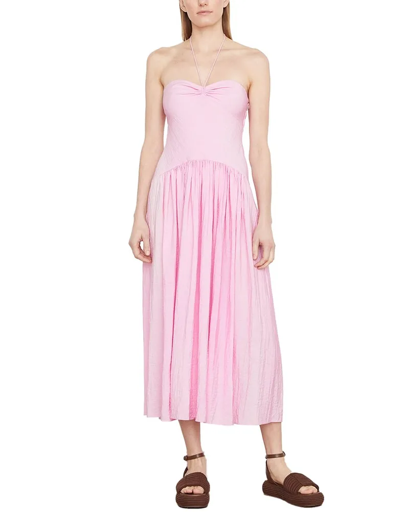 Vince Ruched Halter Neck Dress Nocolor