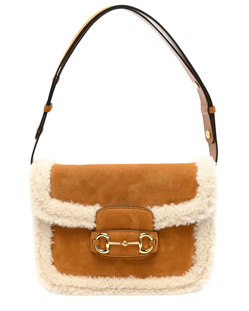Gucci Brown Suede Horsebit 1955 Shoulder Bag (Authentic Pre-Loved Nocolor