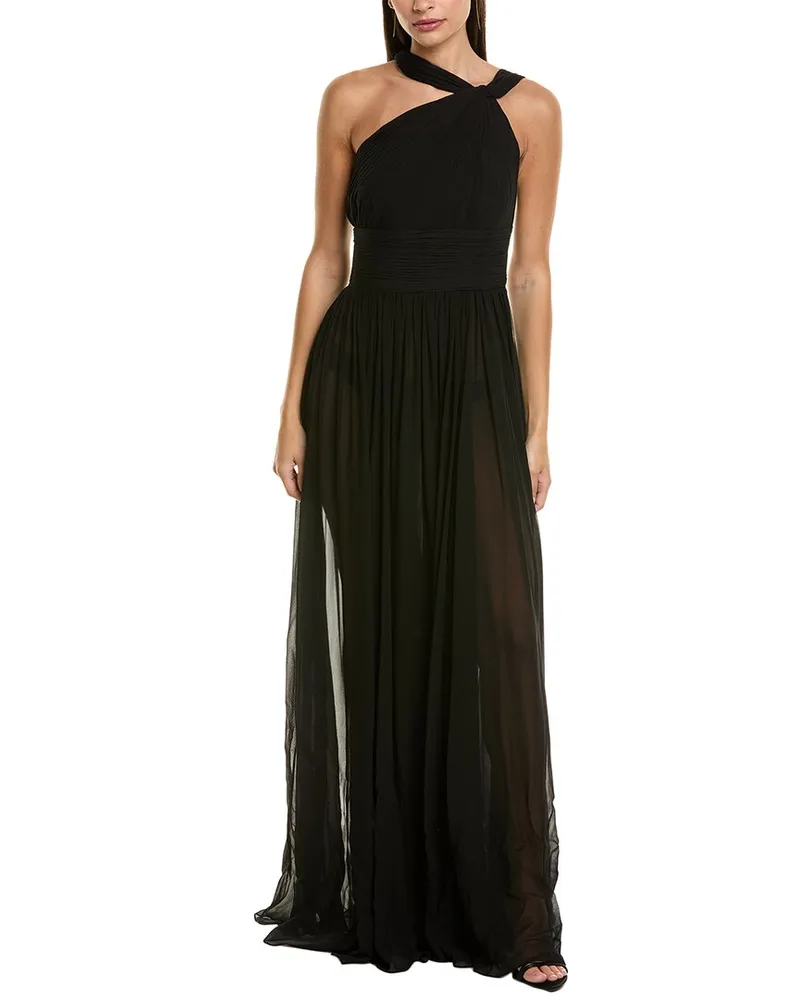 Michael Kors Goddess Silk Gown Black
