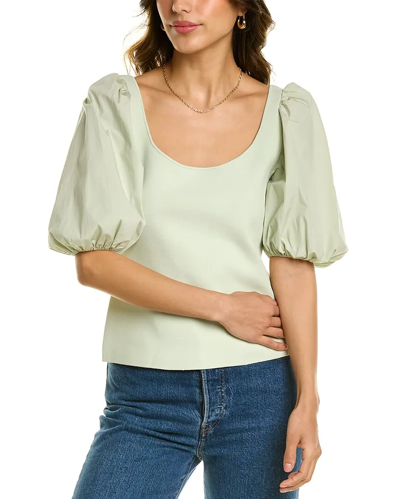 Theory Scoop Top Green