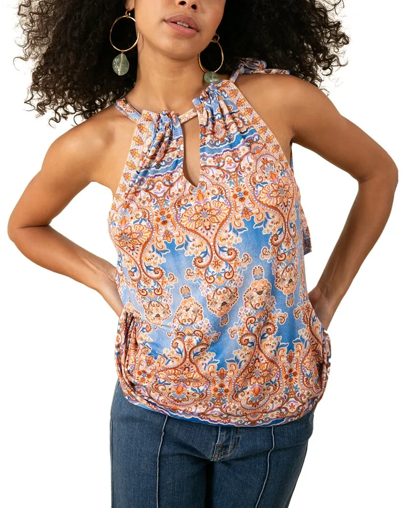 Hale Bob Cali Blouse Blue