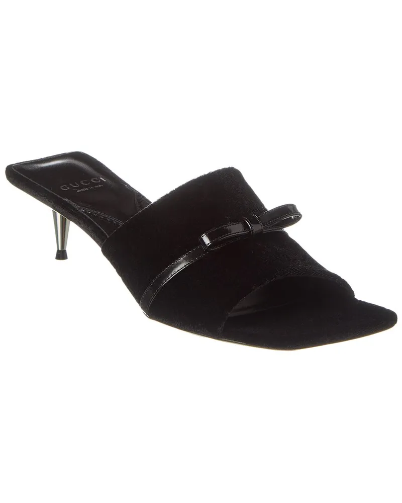 Gucci GG Velvet Sandal Black