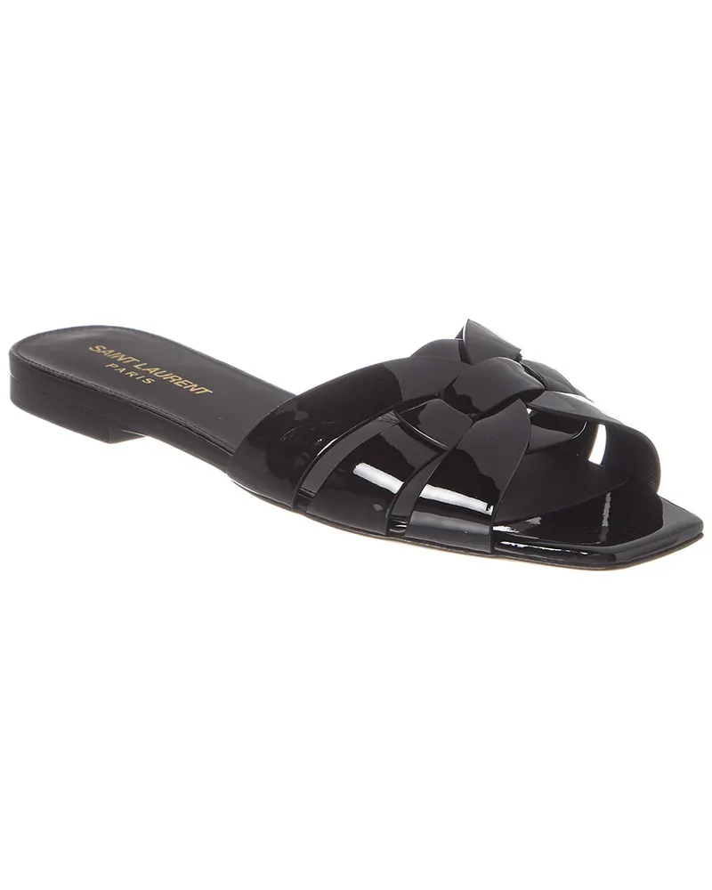 Saint Laurent Tribute Patent Sandal Black