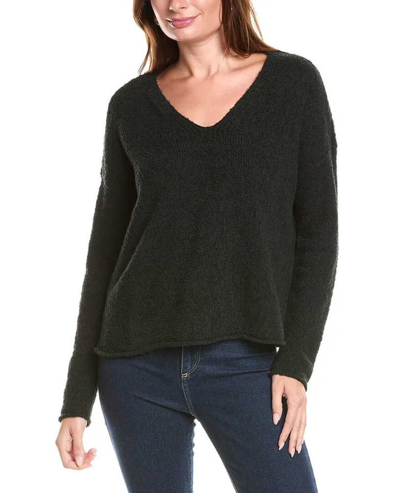 Eileen Fisher Boucle Cashmere-Blend Sweater Nocolor