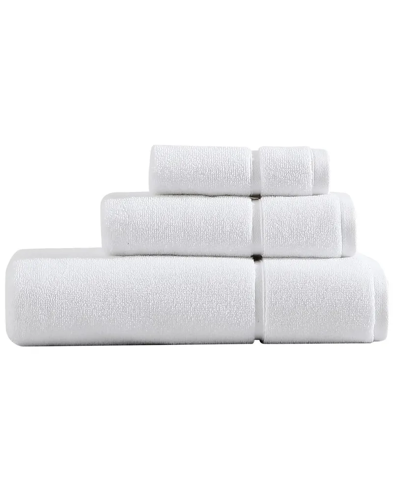 Vera Wang Modern Lux Terry 3Pc Towel Set White