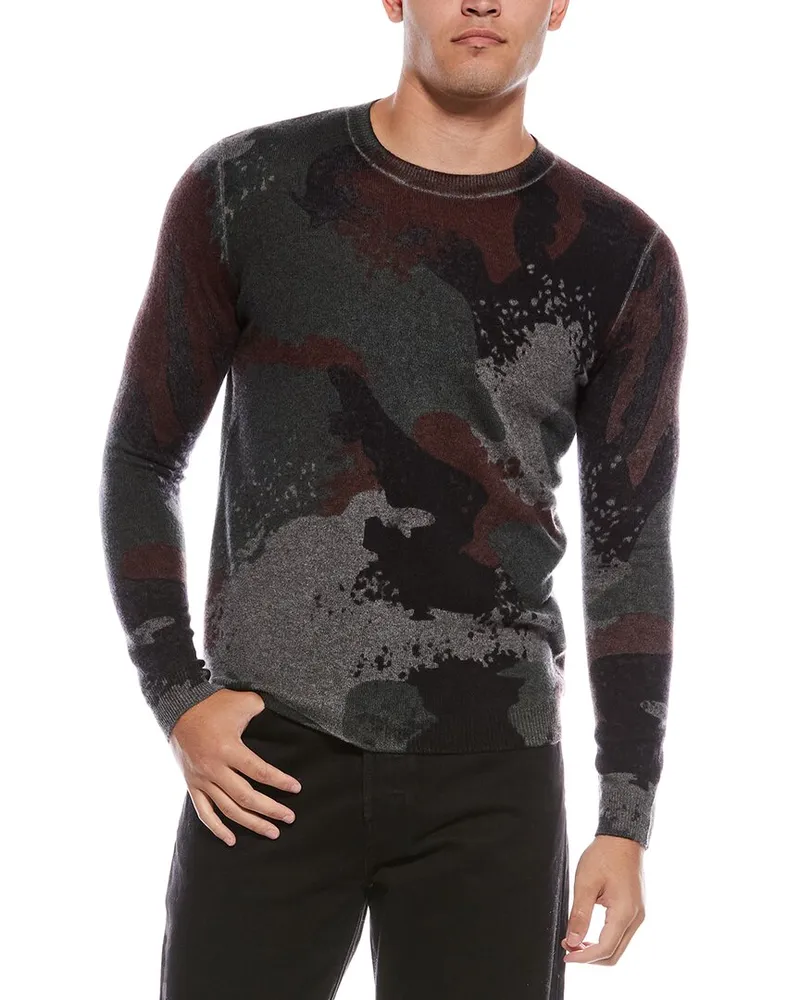 Autumn Cashmere Inked Cashmere Crewneck Sweater Gray