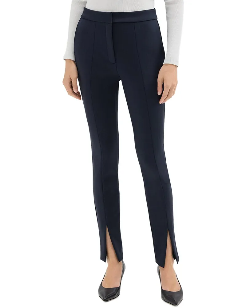 Theory High-Waist Slim Pant Blue