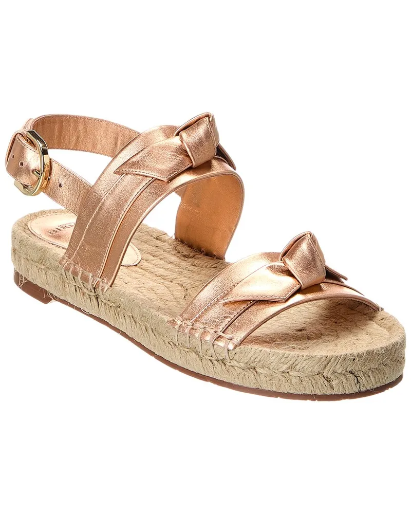 Alexandre Birman Clarita Leather Espadrille Sandal Pink