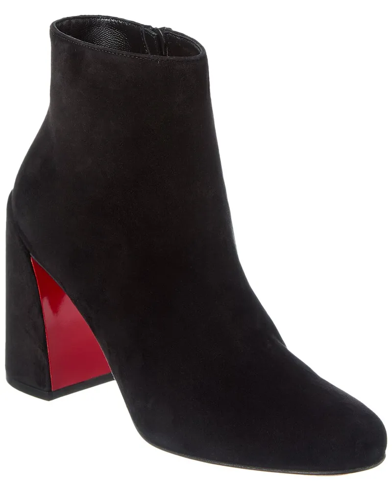 Christian Louboutin Turela 85 Suede Bootie Black
