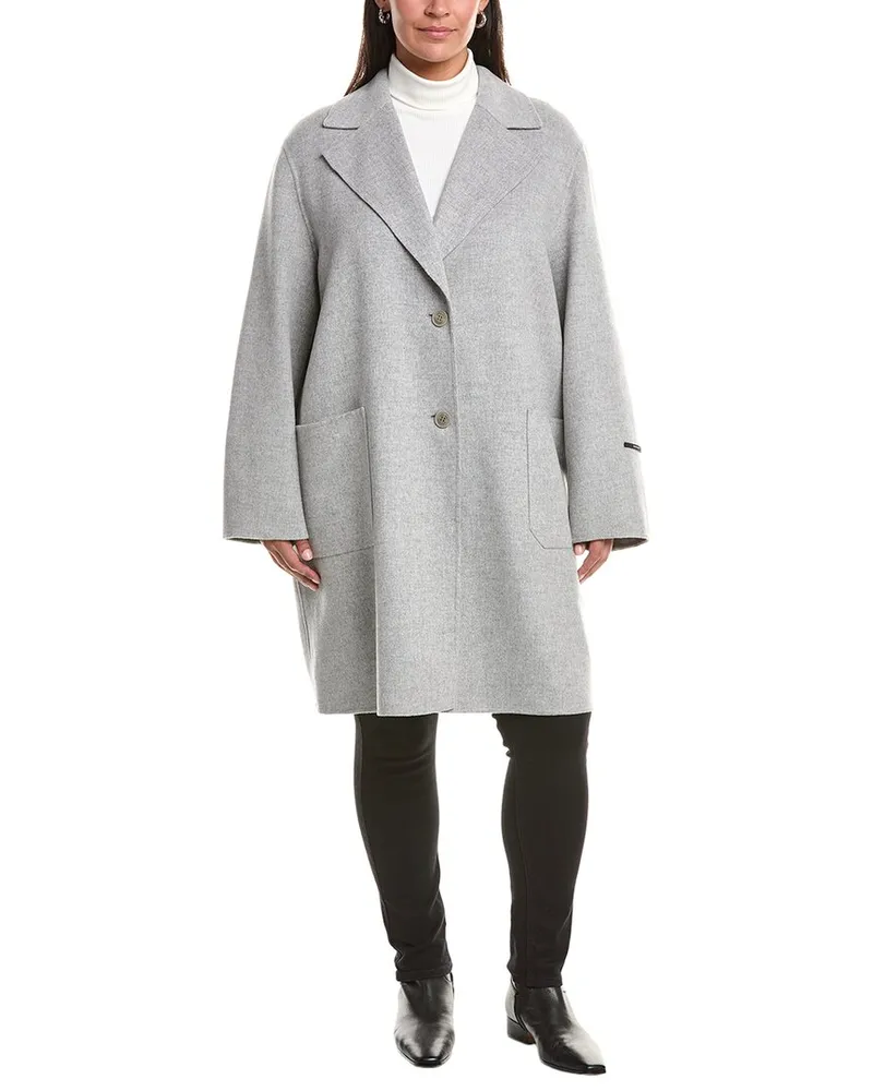 Marina Rinaldi Plus Cambra Wool-Blend Coat Nocolor