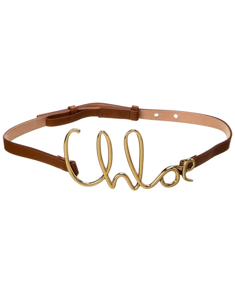 Chloé Iconic Small Leather Belt Brown