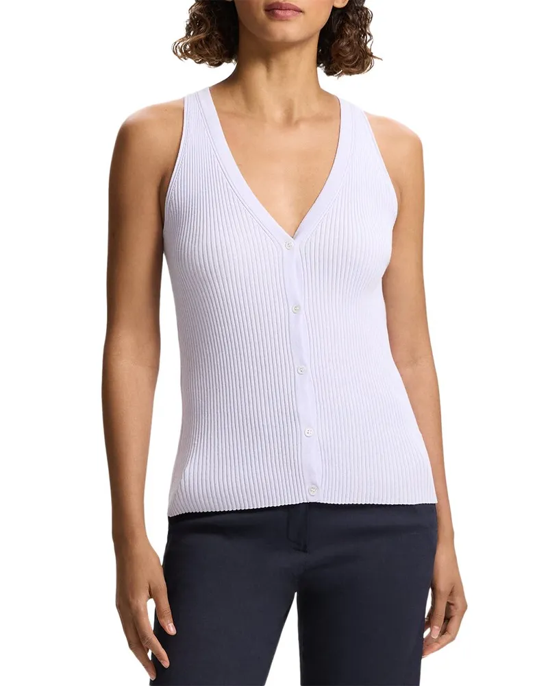 Theory Slim Rib Sweater Vest Nocolor