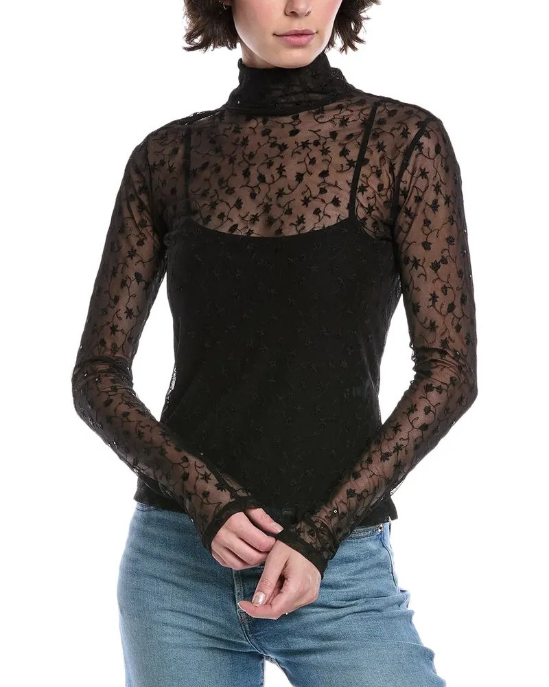 Rag & Bone Dahlia Lace Top Black