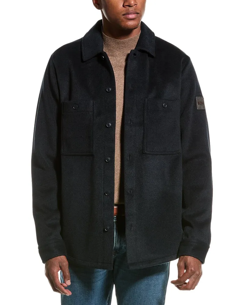 HUGO BOSS Locky Shirt Jacket Blue