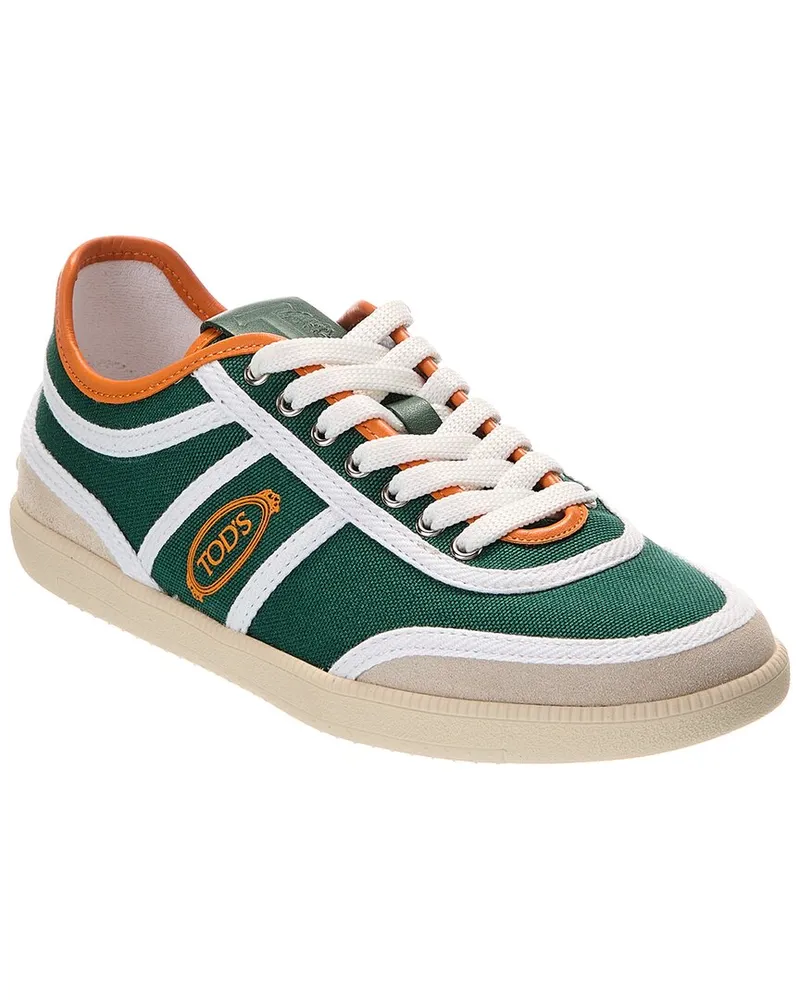 TOD'S TOD’s Cassette Canvas & Leather Sneaker Green
