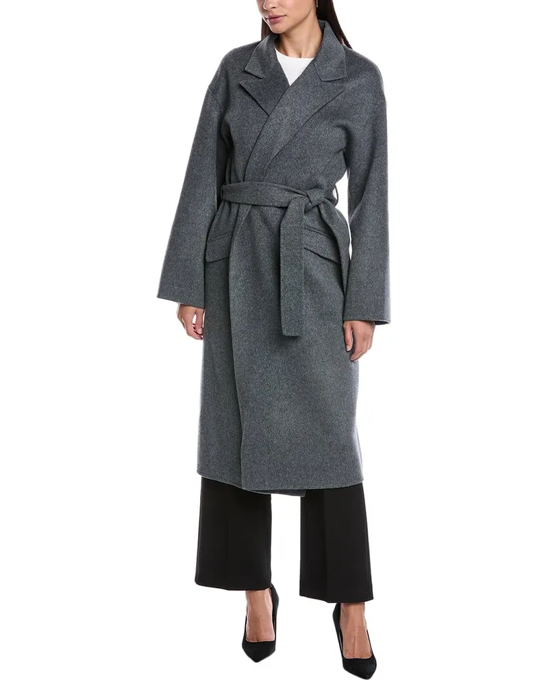 Theory Wool & Cashmere-Blend Coat Gray