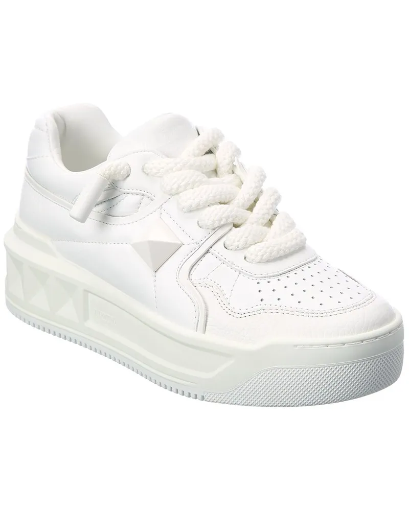 Valentino Garavani Roman Stud Leather Sneaker White
