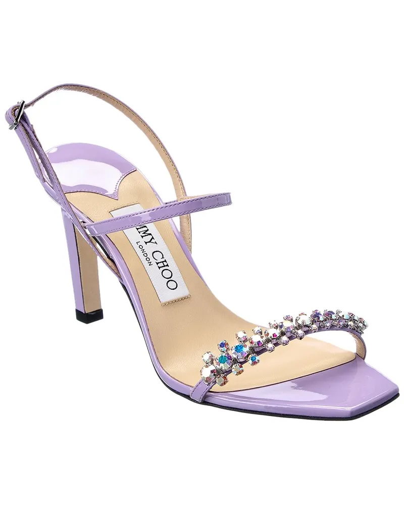 Jimmy Choo Meira 85 Patent Sandal Purple