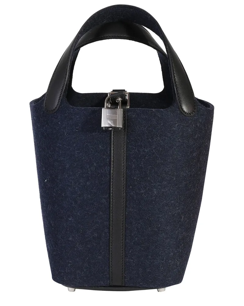 Hermès Black, Blue Feutre & Swift Picotin Lock 18 PHW (Authentic Pre-Loved Nocolor