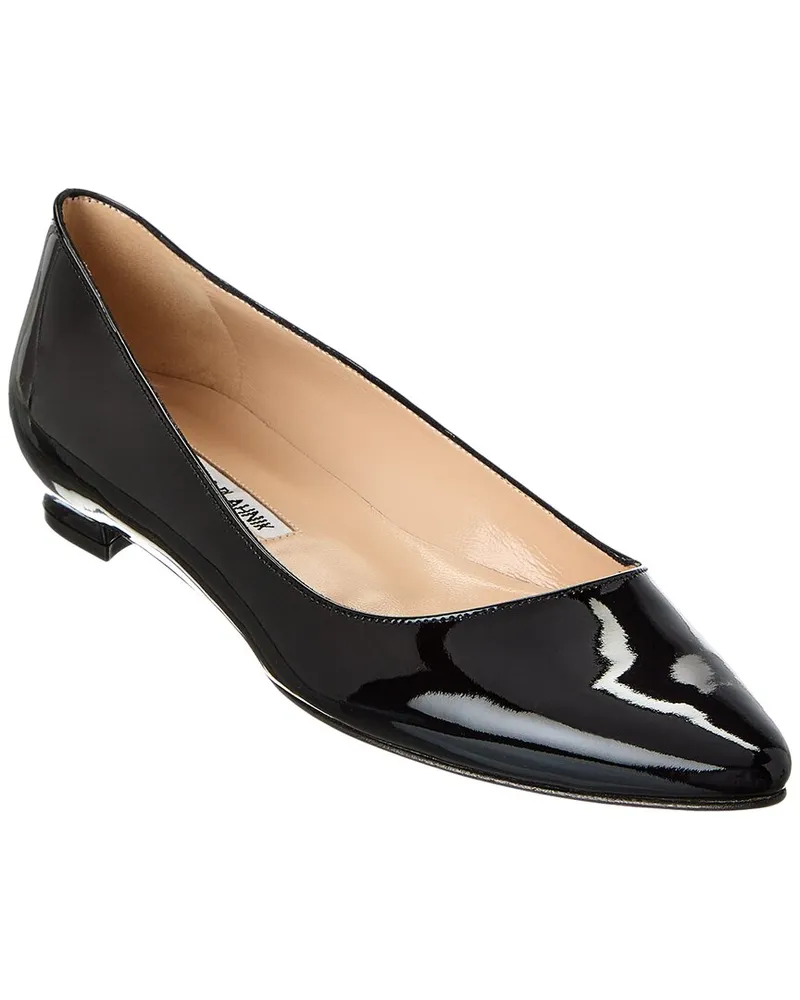 Manolo Blahnik BB Patent Flat Black