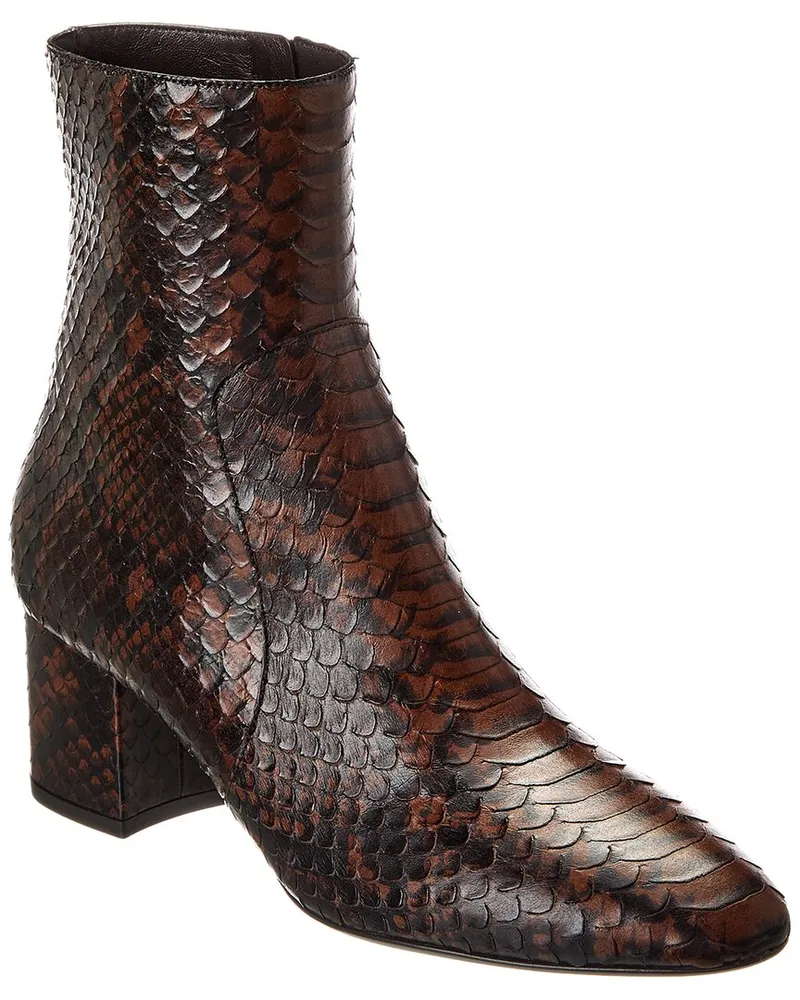 Michael Kors Collection Gloria Runway Leather Bootie Brown
