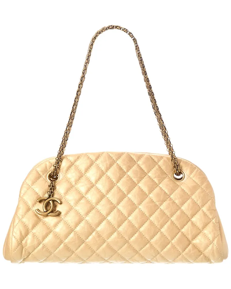 Chanel Gold Calfskin Leather Mademoiselle Shoulder Bag (Authentic Pre-Loved Nocolor