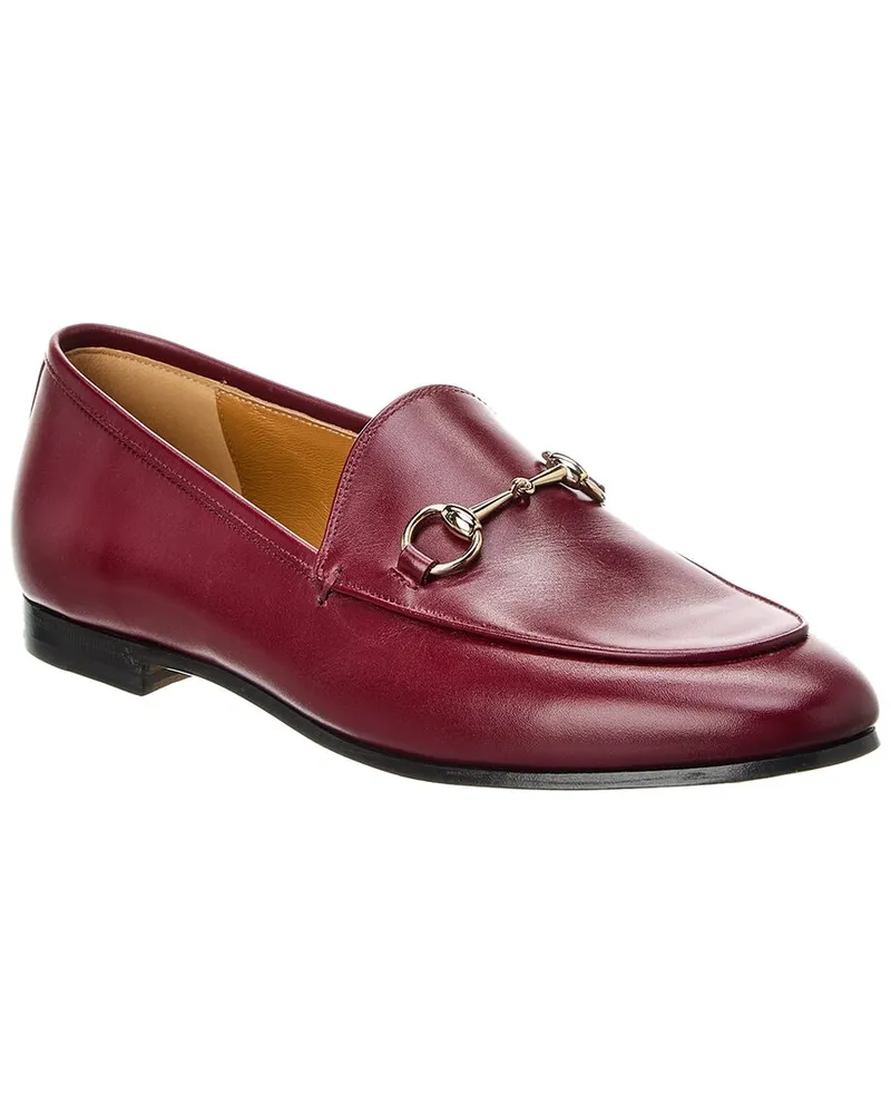Gucci Jordaan Leather Loafer Red