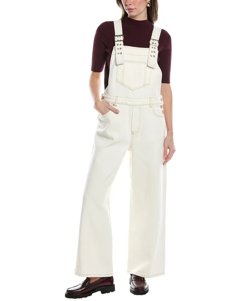 Ganni Heavy Denim Overall White