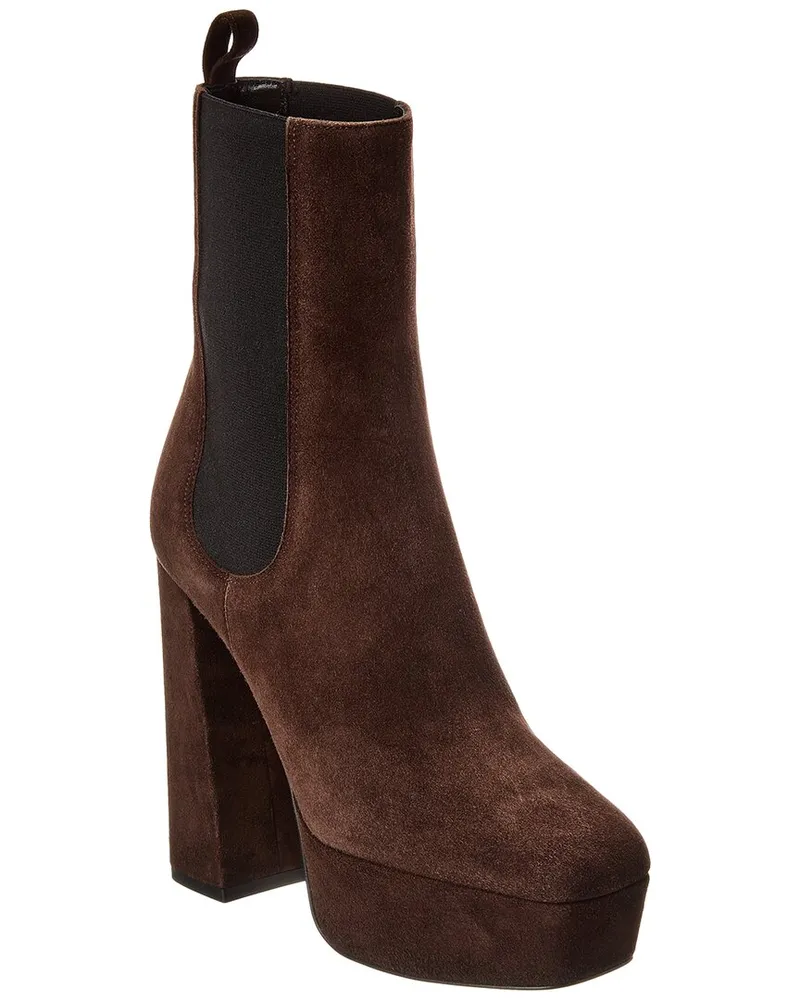Sergio Rossi Alicia 85 Suede Boot Brown