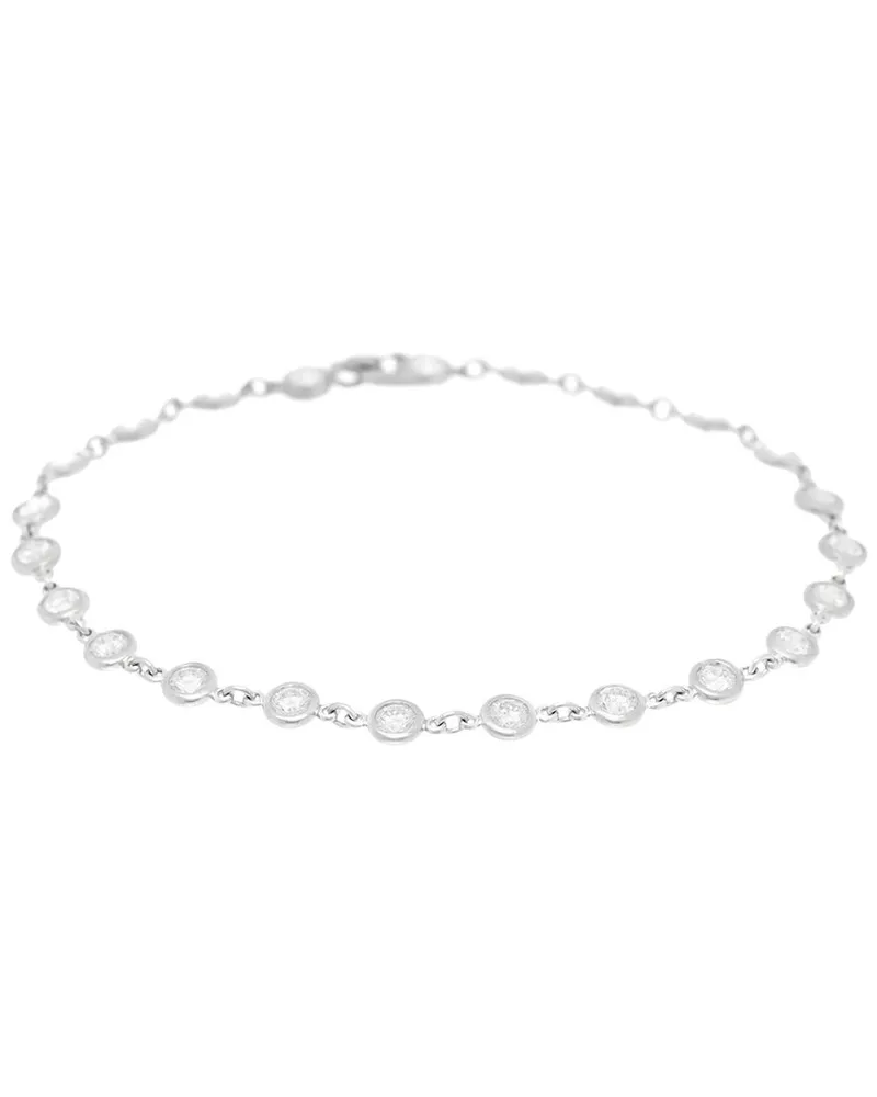 Tiffany & Co. Platinum Diamond 2.30ctw Elsa Peretti Diamonds by the Yard  Station Bracelet (Authentic Pre-Loved Nocolor