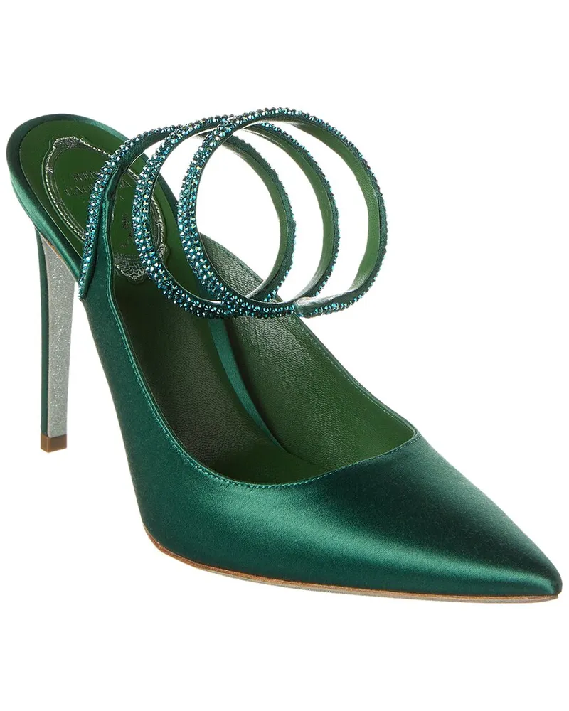 René Caovilla Cleo Satin Pump Green
