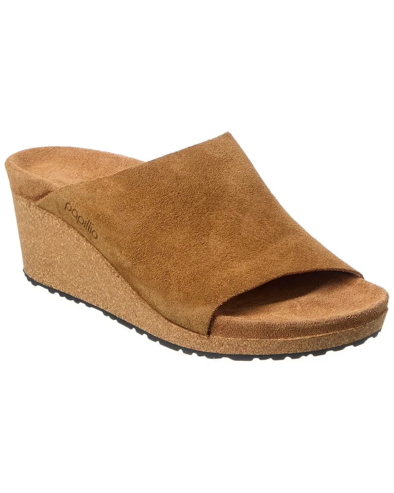 Birkenstock Papillio by  Namica Narrow Suede Wedge Sandal Brown