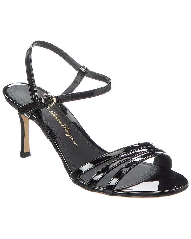 Ferragamo Idwige 70 Leather Sandal Black