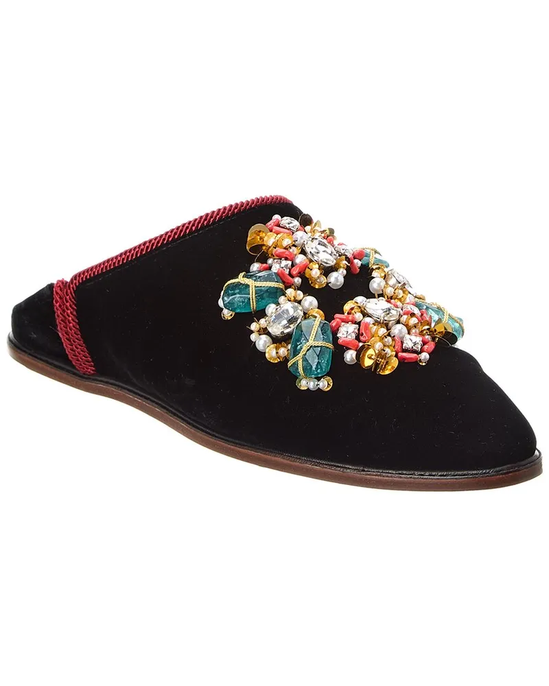 Roger Vivier Velvet Mule Black