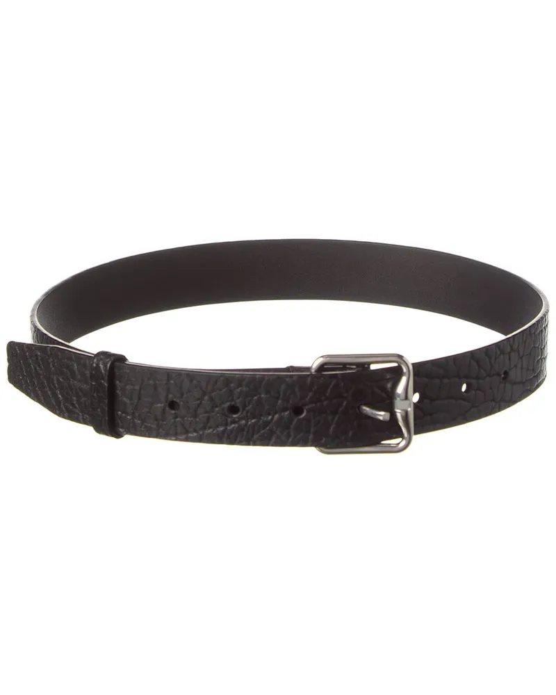 Burberry B Buckle Leather Belt Black