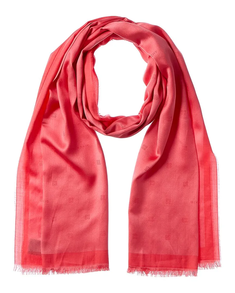 Givenchy Silk-Blend Scarf Pink