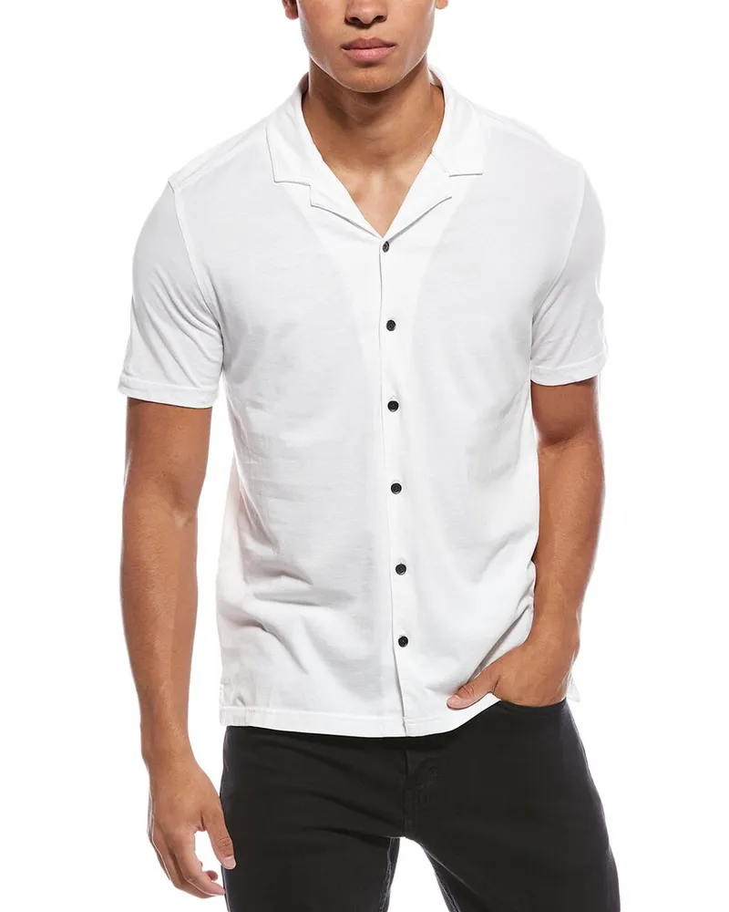 John Varvatos Brewer Camp Shirt White