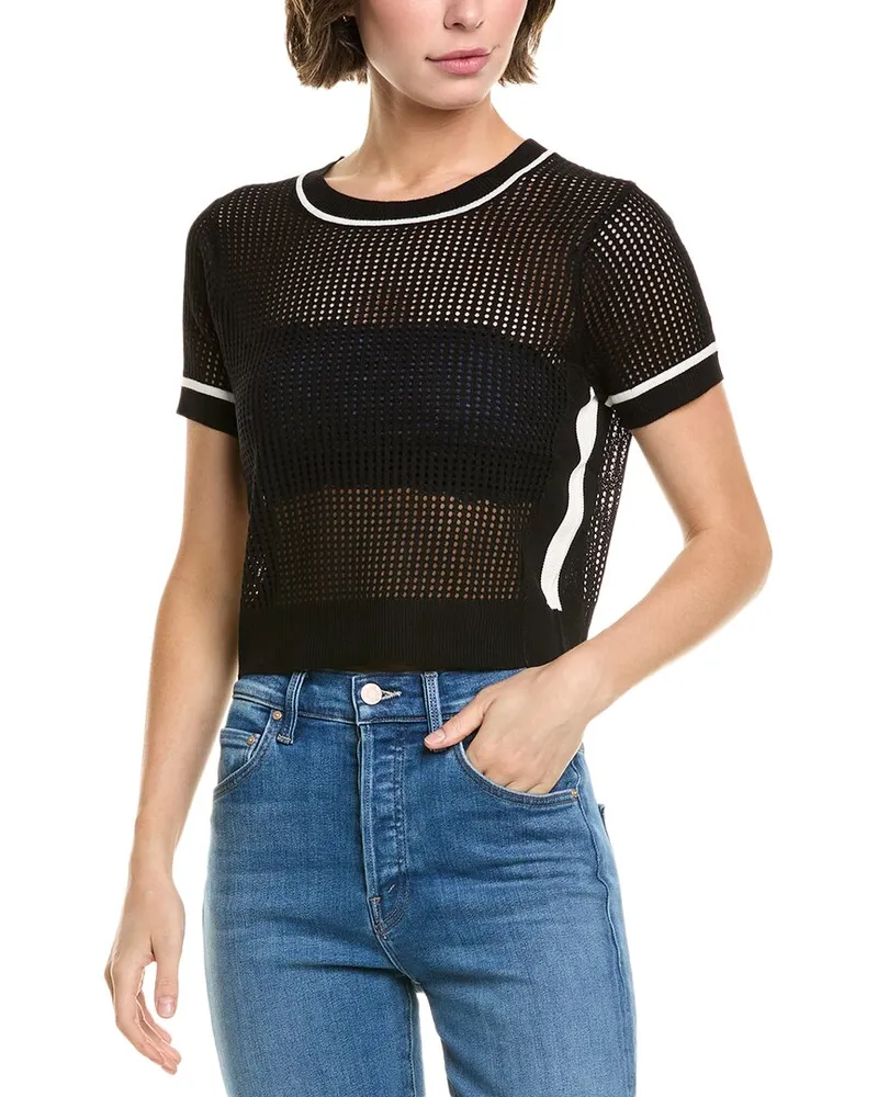 Central Park West Dean Cropped T-Shirt Black