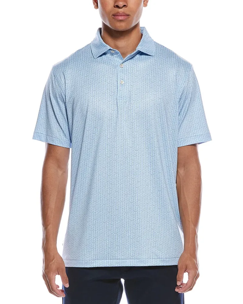 Peter Millar First In Flight Performance Jersey Polo Shirt Blue