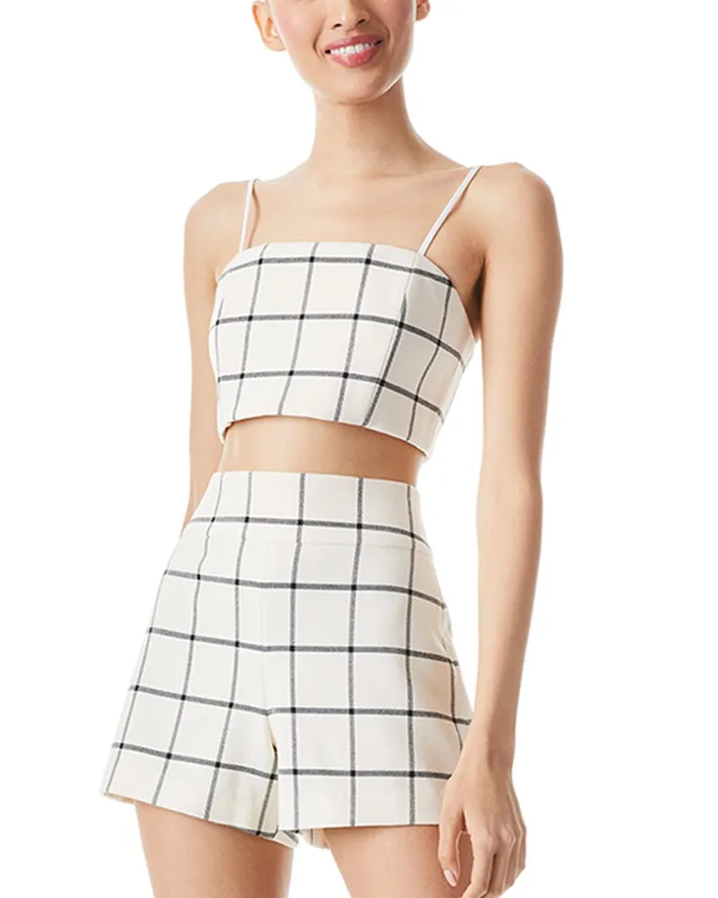 Alice + Olivia Pearle Crop Top Nocolor
