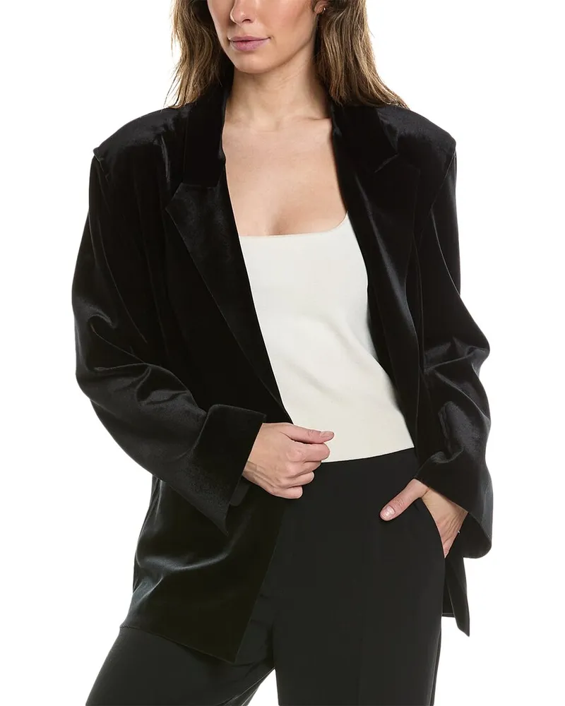 Norma Kamali Single-Breasted Straight Fit Jacket Black